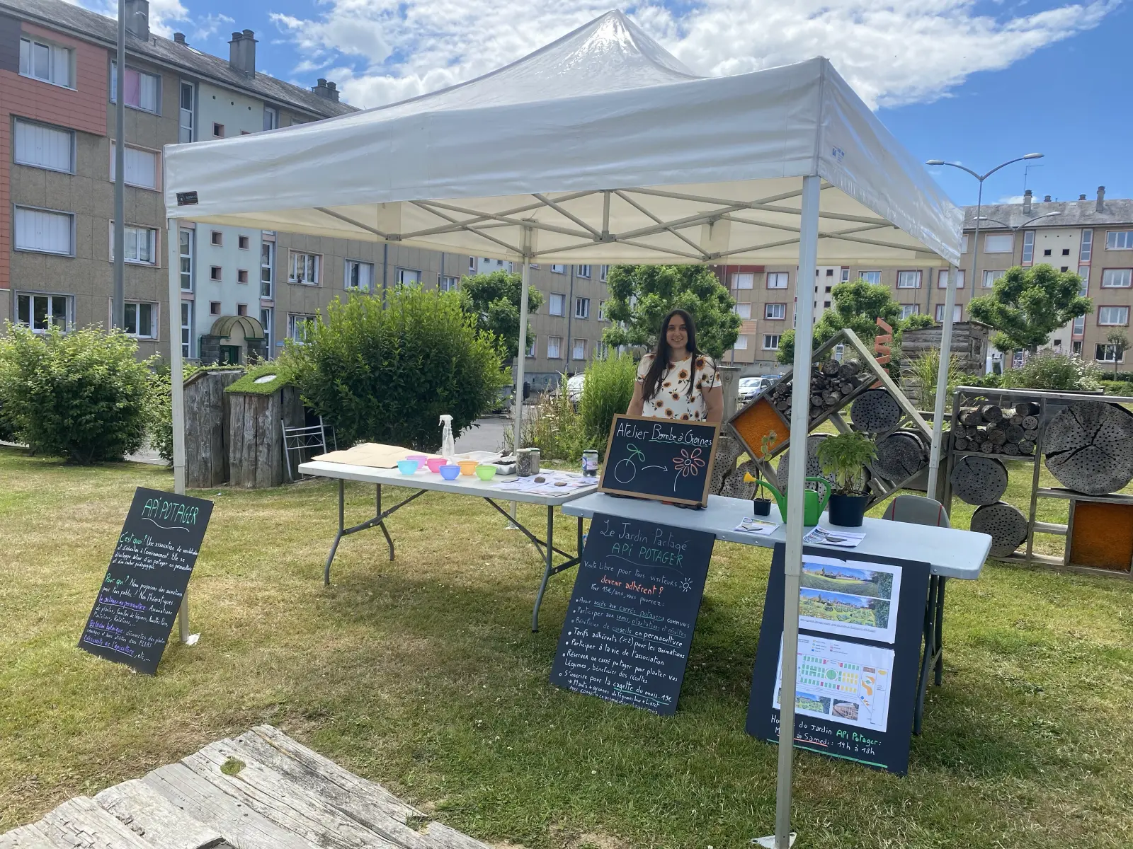 Stand à la fête de quartier